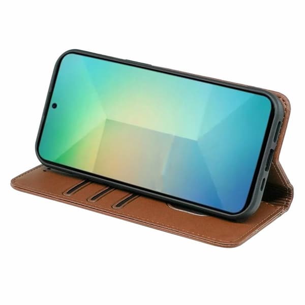 Plånboksfodral för Samsung Galaxy S26 Magnetiskt Konstläder - Brun