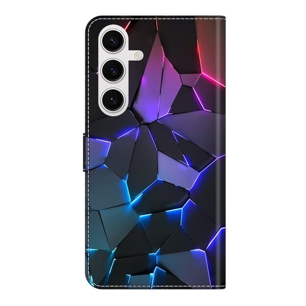 Mobilskal till Samsung Galaxy S26/S26 Pro TPU + KonstLäder - Blå Sprickor