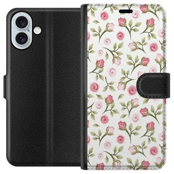 Plånboksfodral till Apple iPhone 16 Plus med Blommigt