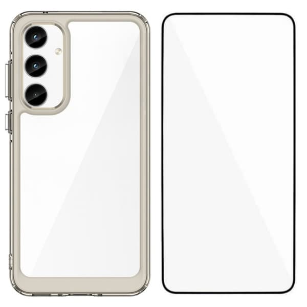 WANLONFENG Mobilskal till Samsung Galaxy A55 5G TPU XC Serie - Transparent Grå