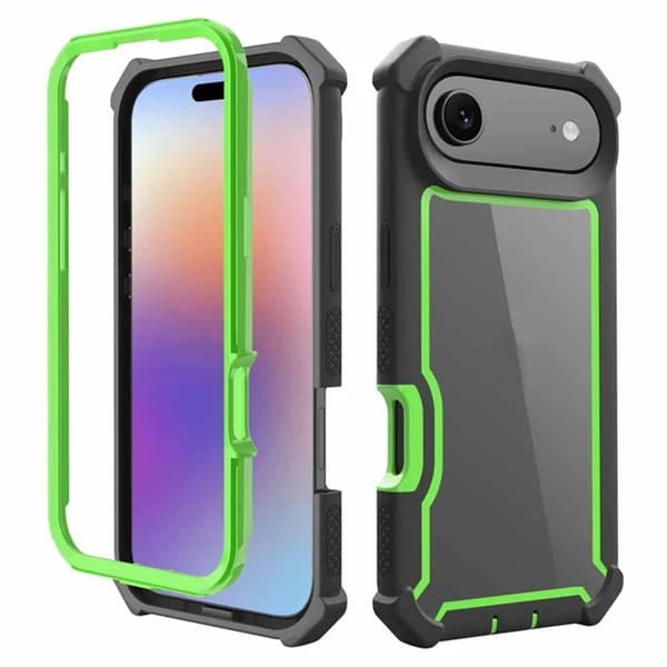 Mobilskal till iPhone 17 Air TPU + PC Shockproof - Svart/Grön Grön