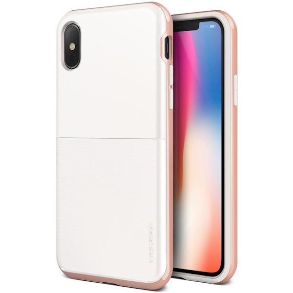 Verus High Pro Shield Skal till Apple iPhone XS / X (Vit - Rose Gold) Vit