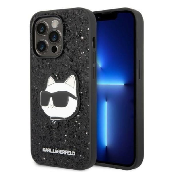 Karl Lagerfeld iPhone 14 Pro Cover Glitter Choupette Patch - Svar