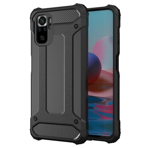 Telefontaske til Xiaomi Poco M4 Pro 5G Hybrid Armor - Sort Blå