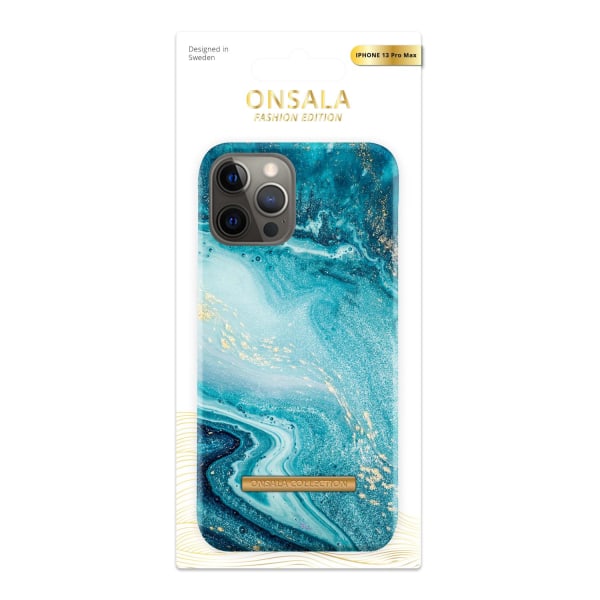 Onsala Soft Mobilskal iPhone 13 Pro Max - Blå Sea Marble Blå