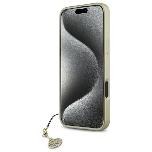 Guess telefontaske til iPhone 16 Plus 4G Charms Collection - Brun Brun