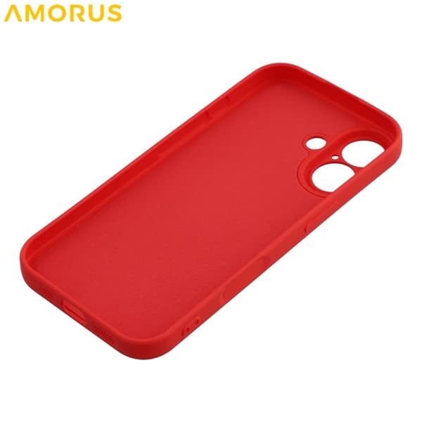 AMORUS Mobilskal till iPhone 17 Precise Cutouts TPU Fiber - Röd Röd