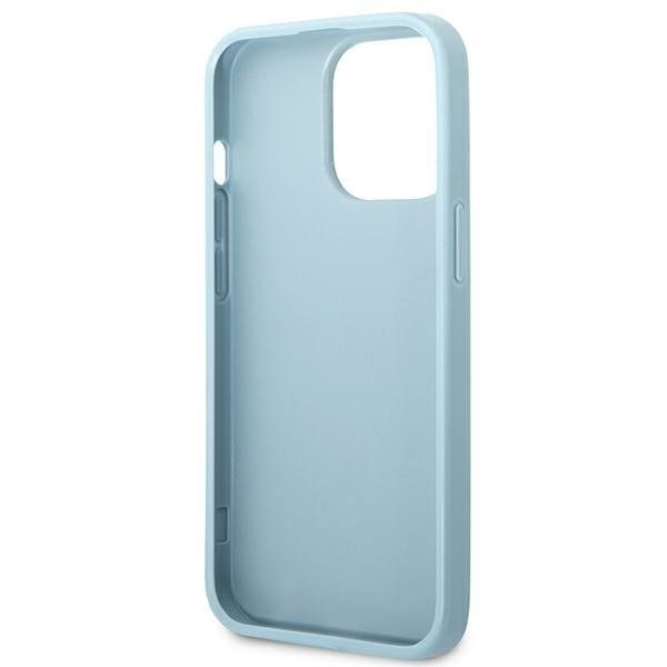 Guess iPhone 13 Pro Max Skal Saffiano Small Metall Logo - Blå