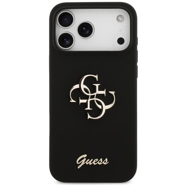Guess Telefontaske til iPhone 17 4G Big Logo Cord Step Crossbody - Sort Svart