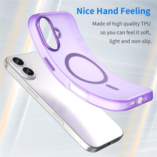 Mobilskal till iPhone 17 MagSafe Slim Matte Translucent - Mörklila Lila