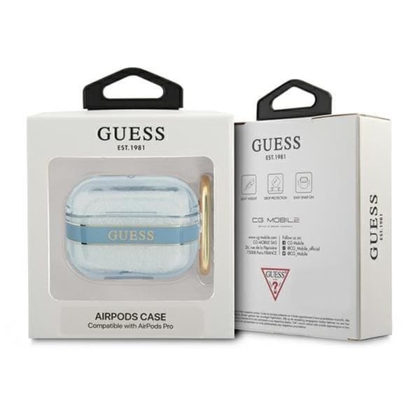 Guess AirPods Pro Skal Strap Collection - Blå Blå