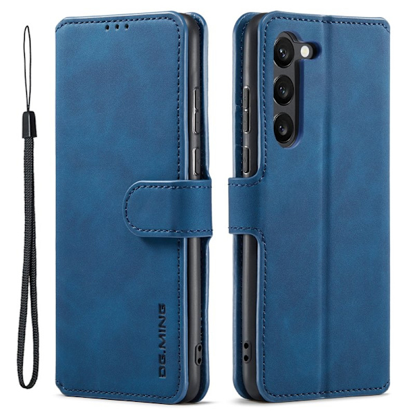 DG.MING Samsung Galaxy S23 Retro Plånboksfodral Konstläder - Blå