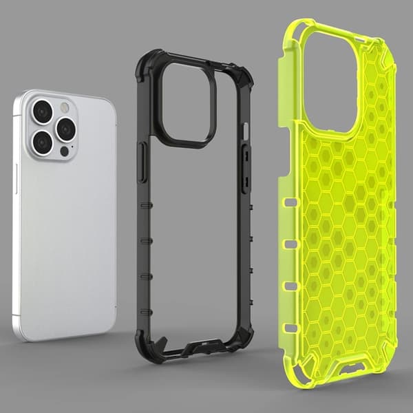 Telefontaske til iPhone 13 Pro Honeycomb Armor - Rød Röd