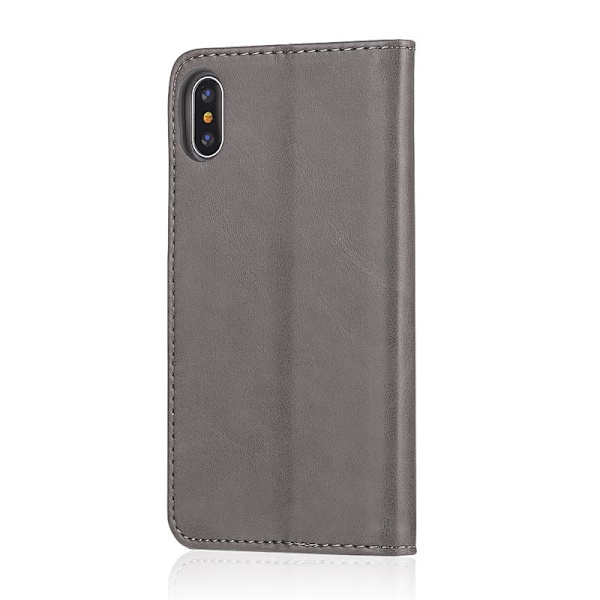 LC.IMEEKE Wallet Stand Mobilskal KonstLäder - Grå för iPhone X/10