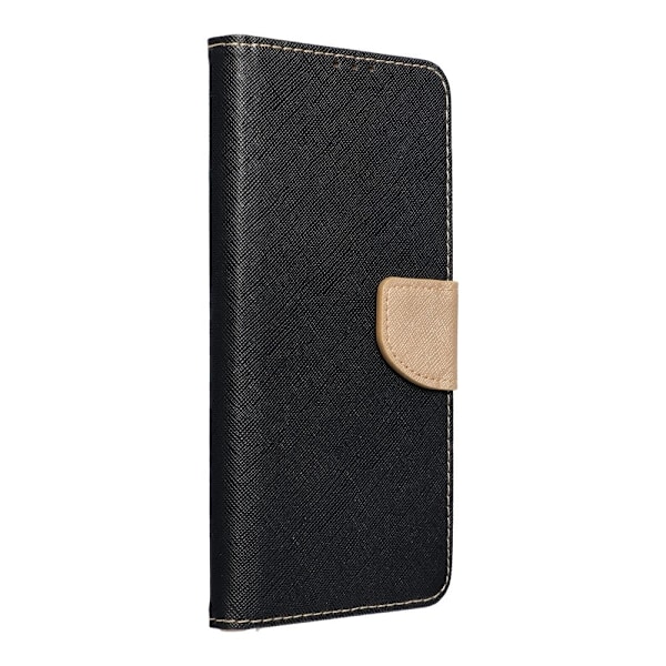 Redmi 10A Plånboksfodral Fancy Eco Läder - Svart/- Guld