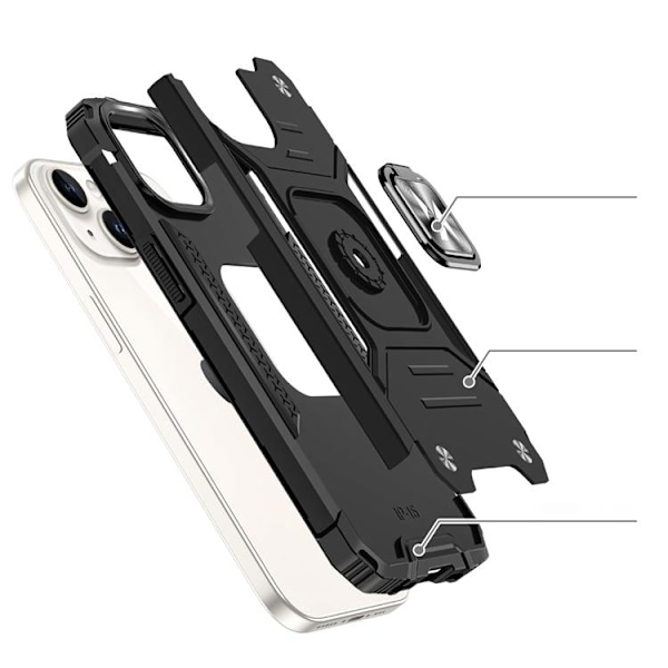 Wozinsky iPhone 15 Plus Ringhållare Mobilskal - Rosa
