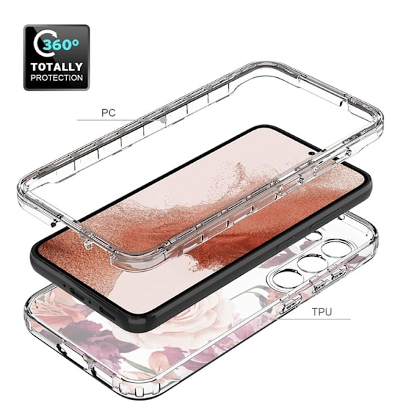 Galaxy S23 Plus Skal Pattern Printing - Lila Flower