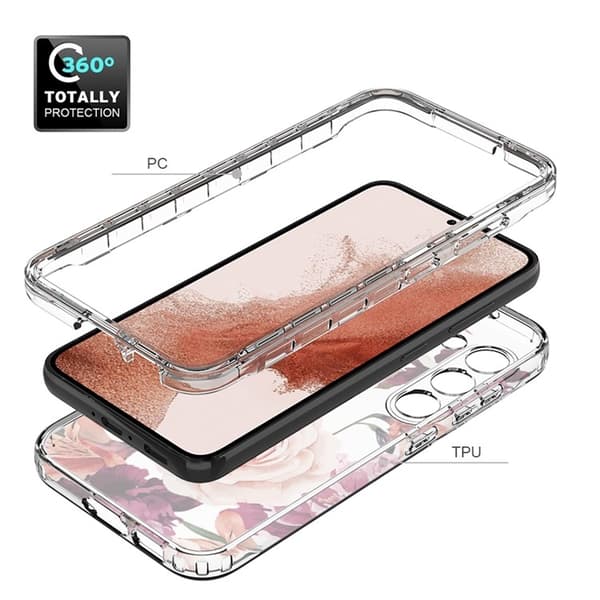 Galaxy S23 Plus Skal Pattern Printing - Lila Flower Lila