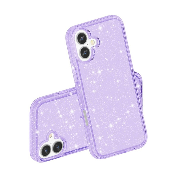 Mobilskal till iPhone 17 Glittrande Puderglitter - Lila Lila