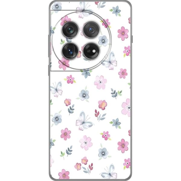 Mobilskal till OnePlus 12 med Blommor och fjärillar