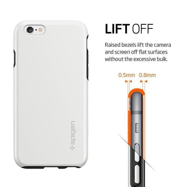 Spigen Thin Fit Hybrid Taske til Apple iPhone 6 (S) Plus - Hvid White