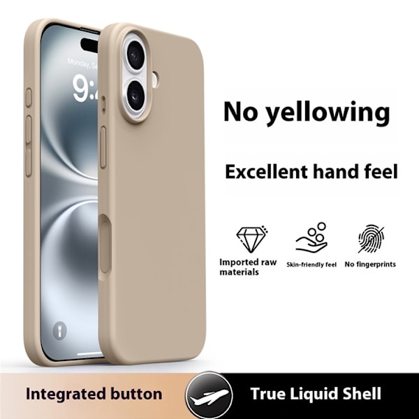 Mobilskal till iPhone 17 Silikon Microfiber Lining - Coffee Brun