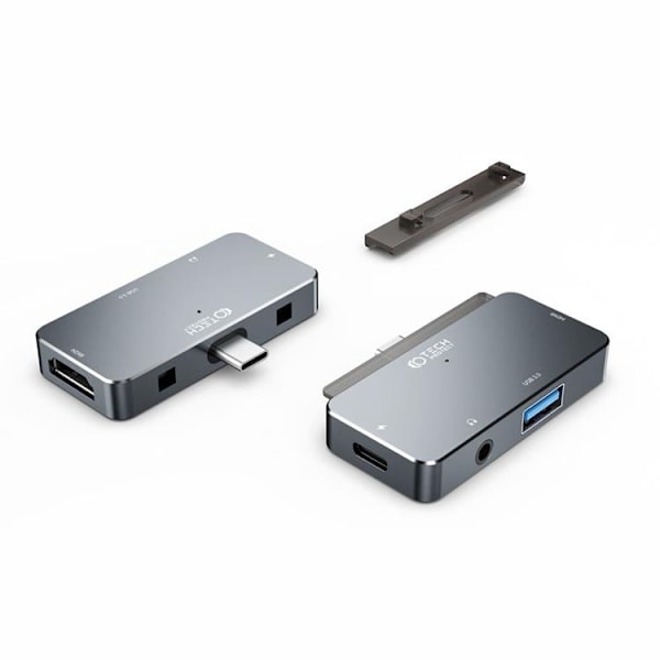 Tech-Protect V6-Hub Adapter 4in1 - Grå Grå