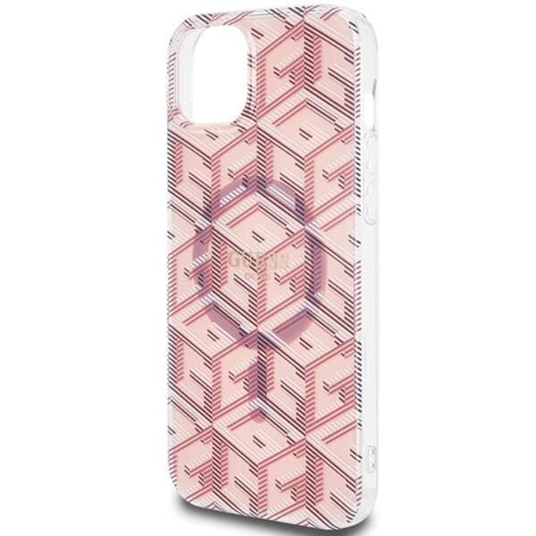 Guess Mobilskal till iPhone 15/14 Plus Magsafe IML GCube - Rosa