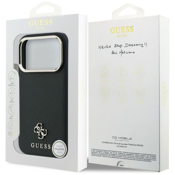 Guess Mobilskal För iPhone 18 Pro Max/17 Pro Max Magsafe Saffiano Small 4G Logo