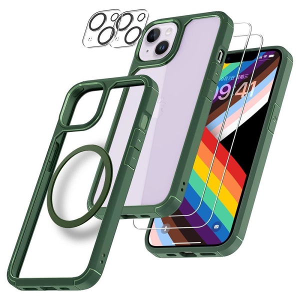 [6in1] BOOM iPhone 14 Plus Skal - Kameralinsskydd - Härdat Glas