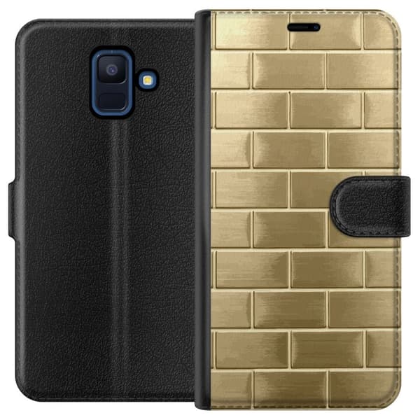 Pungcover til Samsung Galaxy A6 (2018) med Gyldne Mursten