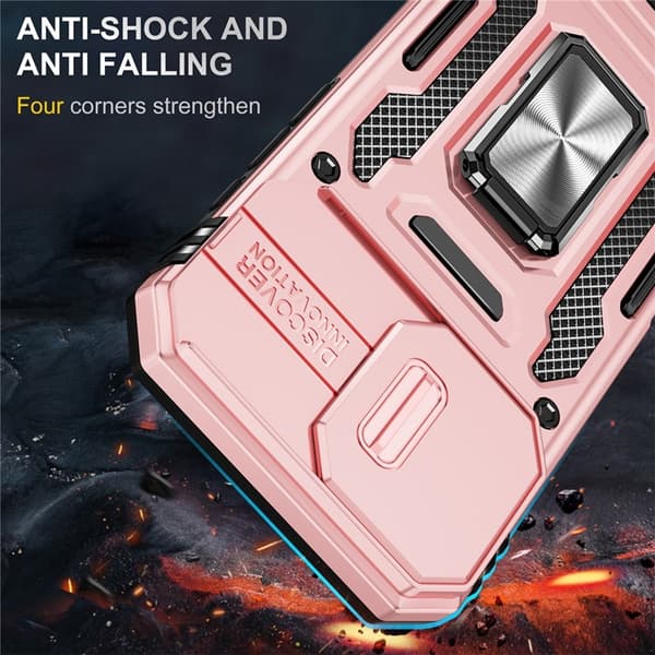 Mobilskal till iPhone 17 Kickstand Lens Lid - Roséguld Roséguld