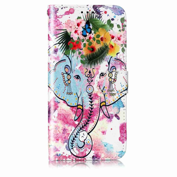 Plånboksfodral för Samsung Galaxy S26 Plus Konstläder - Blomma Elefant