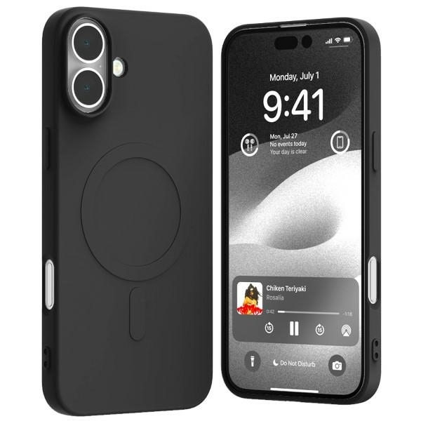 Mercury Telefontaske til iPhone 16 Plus MagSafe Semi-Silikone - Sort Black