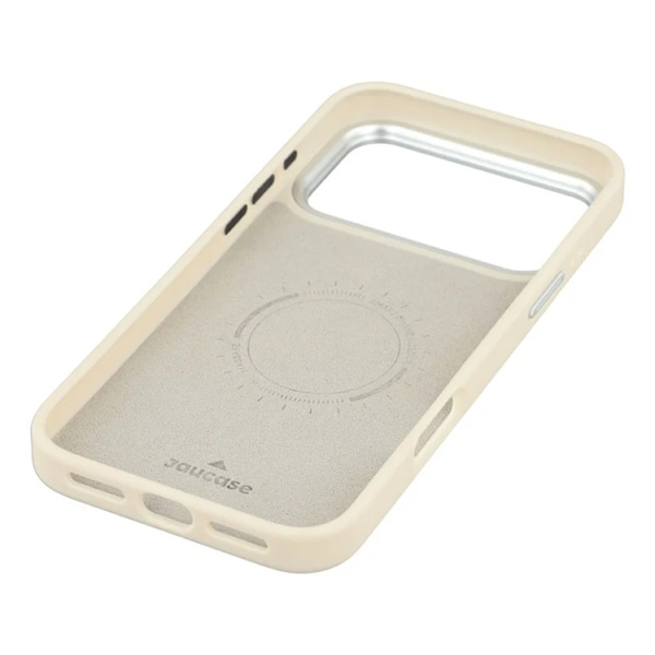JAUCASE Mobilskal till iPhone 17 Pro Magsafe Snake Texture - Vit Vit