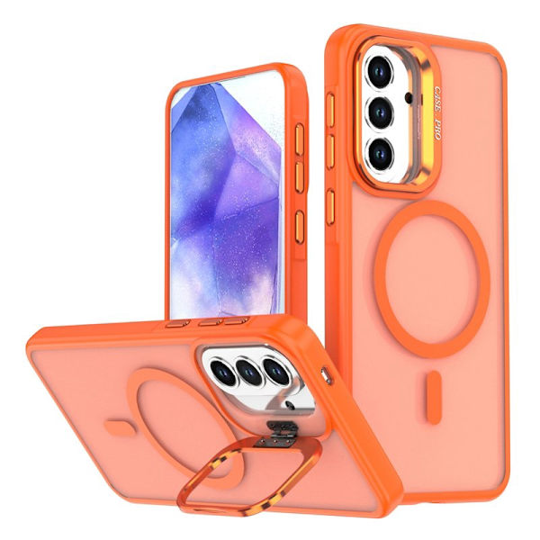 Mobilskal för Samsung Galaxy S26 Magnetiskt Fällbart Ställ - Orange