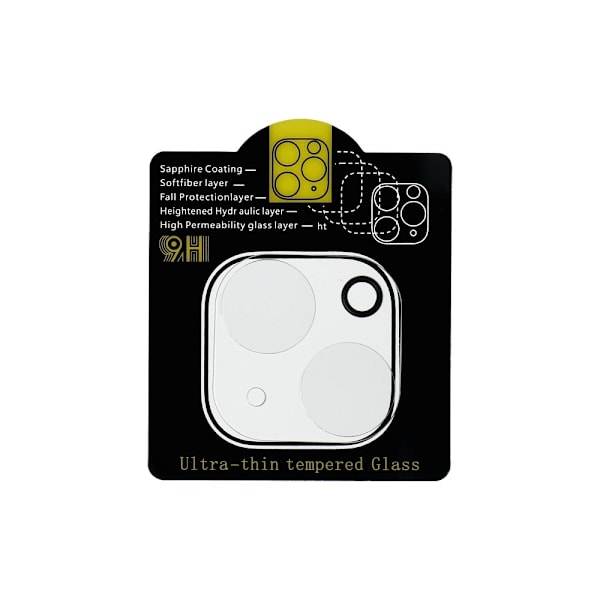 5D Full Glue Kameralinsskydd i Härdat glas för iPhone 14 Transparent