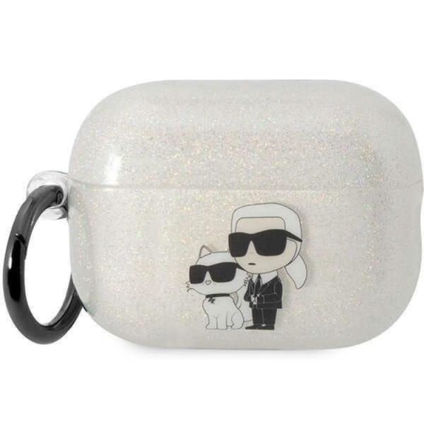 Karl Lagerfeld Airpods Pro 2 Cover Glitter Karl&Choupette Clear