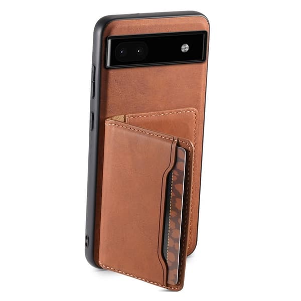 DENIOR D13 Google Pixel 6a Kickstand Fodral PU+PC+TPU Brun
