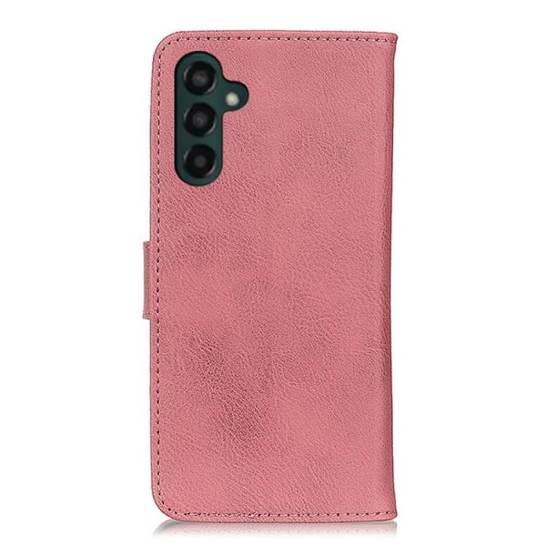 KHAZNEH Galaxy A24 4G lompakkokotelo Cowhide - Pinkki