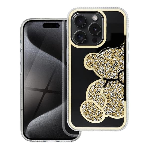 Telefontaske til iPhone 14 Pro Bamse - Guld Guld