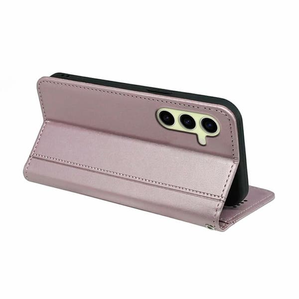 Plånboksfodral för Samsung Galaxy S26 Plus Magnetiskt Konstläder - Roséguld
