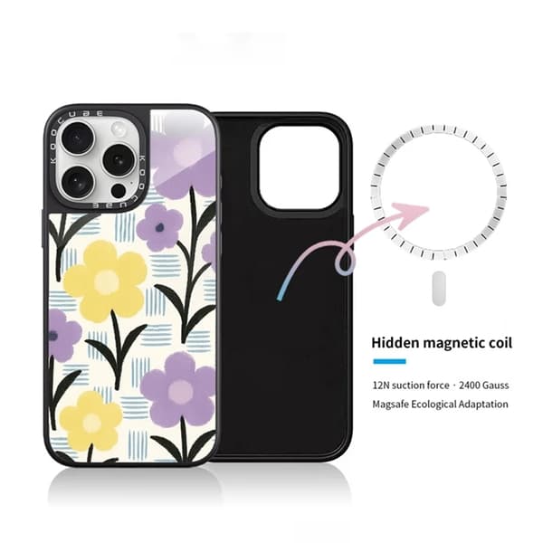 Mobilskal till iPhone 15 Pro Max MagSafe Aluminium Silikon Lila