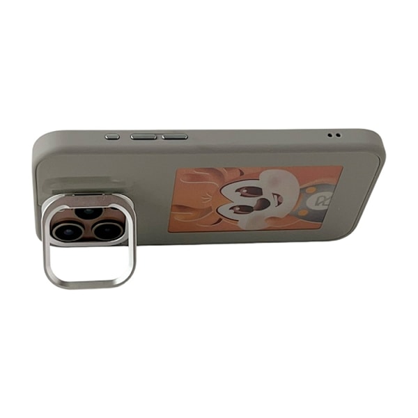 Mobilskal till iPhone 16 Pro MagSafe Lens Kickstand E-Ink Customized NFC - Grå Grå
