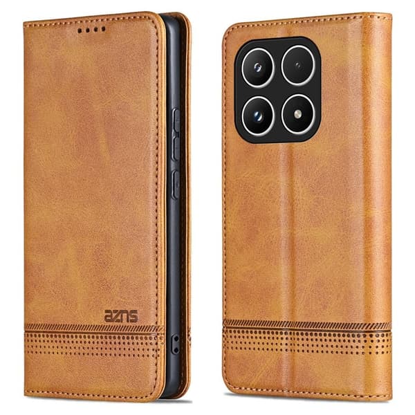 AZNS Xiaomi 15T Plånboksfodral Konstläder - Brun