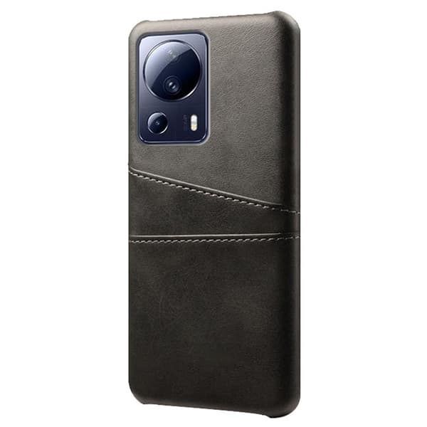 Xiaomi 13 Lite Mobilcover Kortholder PU-Læder - Sort Svart