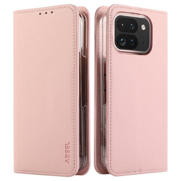 ABEEL Google Pixel 9 Pro Fold 5G Plånboksfodral RFID-Skydd Konstläder Rosa