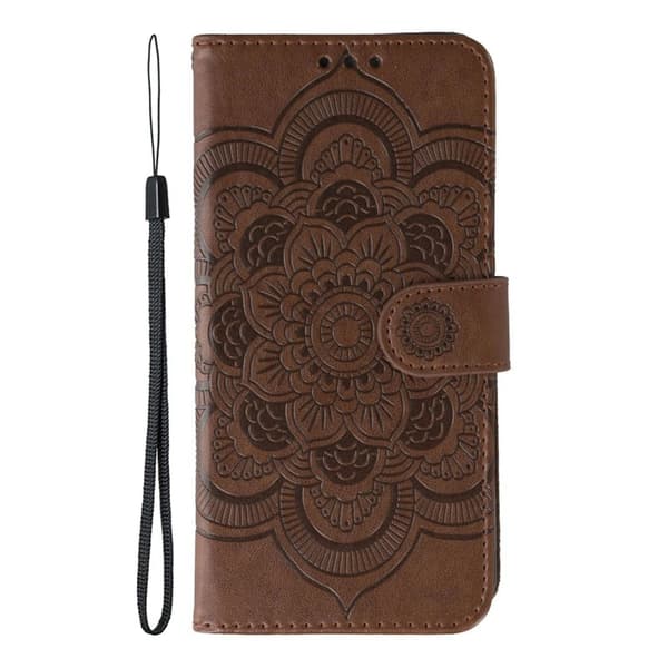 Oppo Find X9 Pro 5G Plånboksfodral Konstläder Mandala - Brun