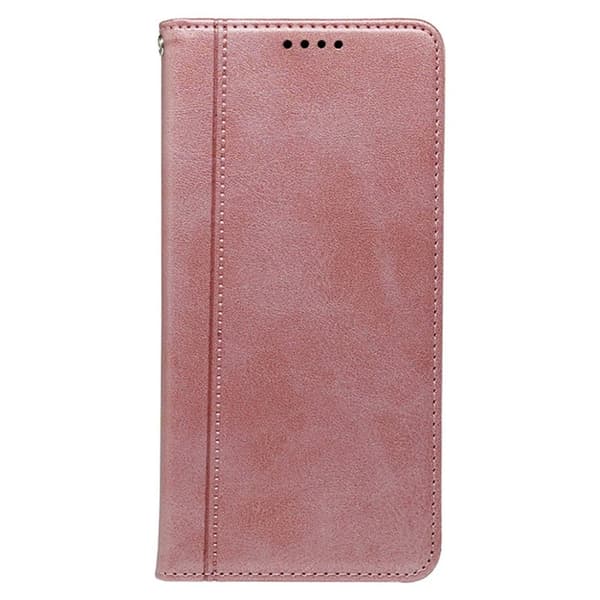 Samsung Galaxy S26 Plus Skal Äkta Läder Med Magnetisk Stängning - Roséguld