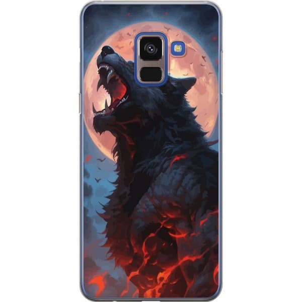 Mobilcover til Samsung Galaxy A8 (2018) med Hylende ulv